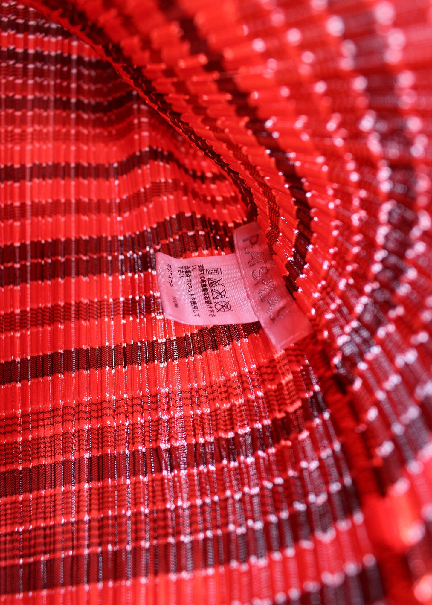 Issey Miyake Red Striped Top