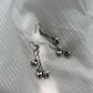 Heart swing earrings sterling silver