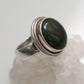 Bloodstone Sterling Silver Ring 7.5