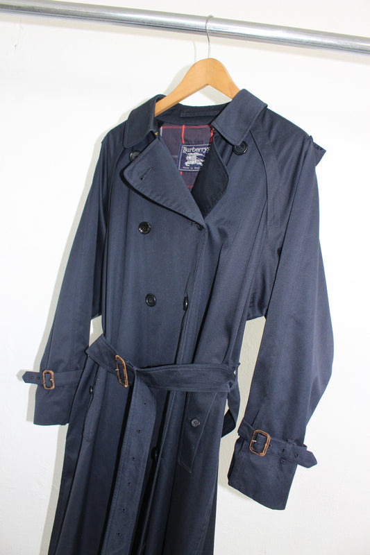 80s Burberrys' Trench Coat Navy