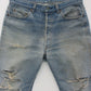 80s Distressed Levi's 501 half w34 L26