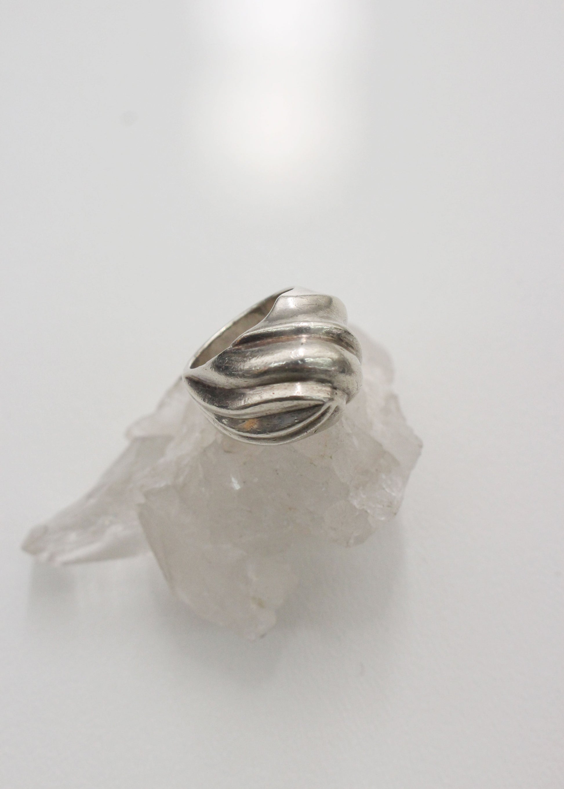 Wave Sterling Silver Ring 6
