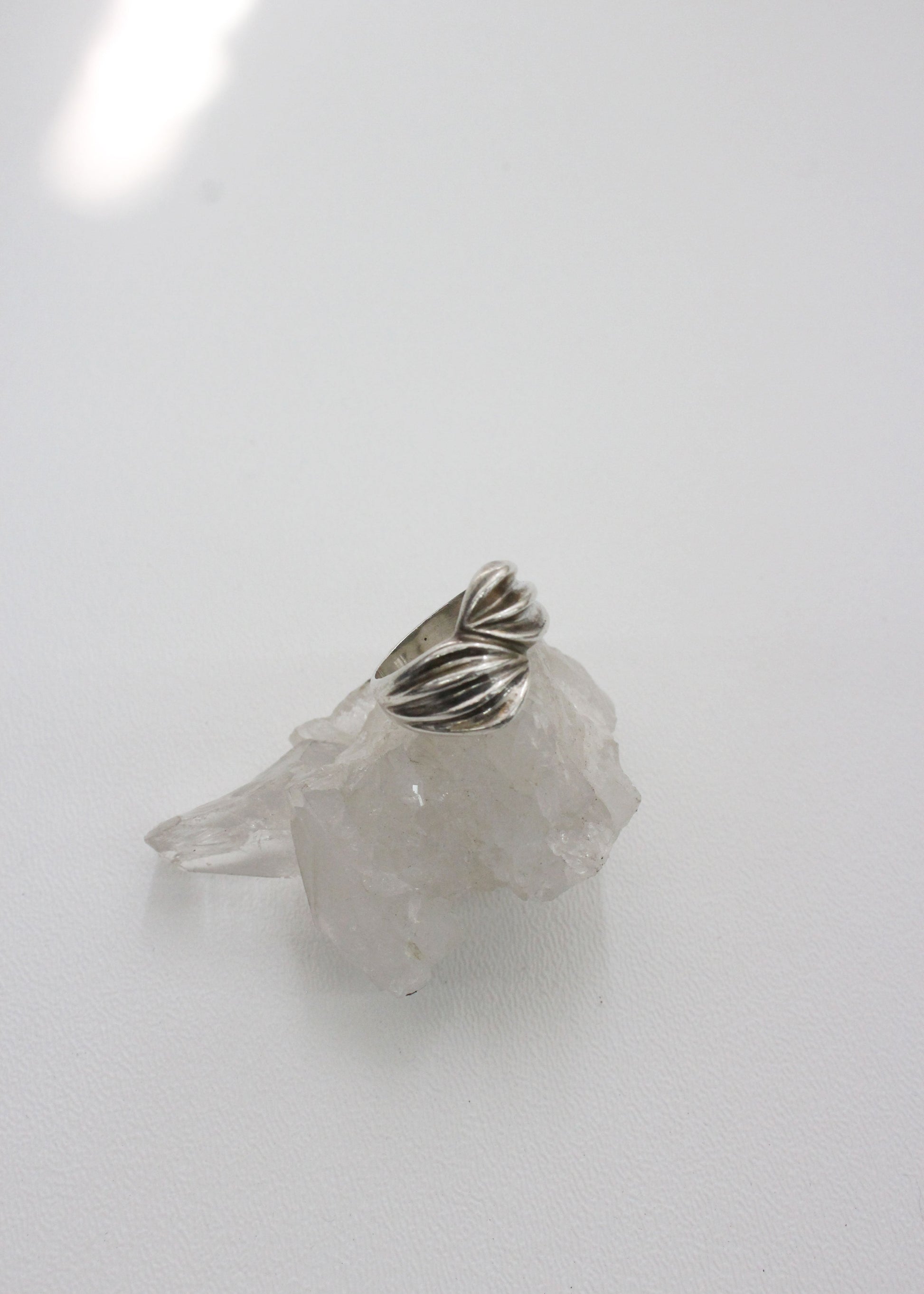 Leaf Sterling Silver Ring 6.5