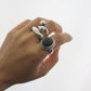 Bloodstone Sterling Silver Ring 7.5