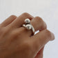 Double ball Sterling Silver Ring 6.5