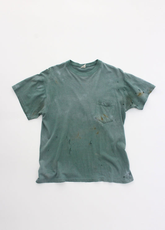 BORO Distressed Tshirt Teal