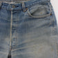 80s Distressed Levi's 501 half w34 L26