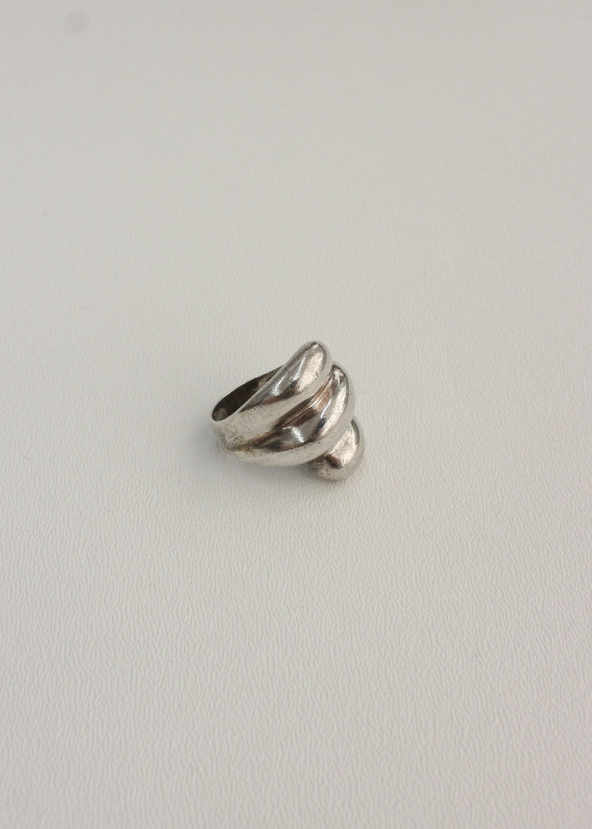 Chunky Cloud Sterling Silver Ring 7.5
