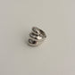 Chunky Cloud Sterling Silver Ring 7.5