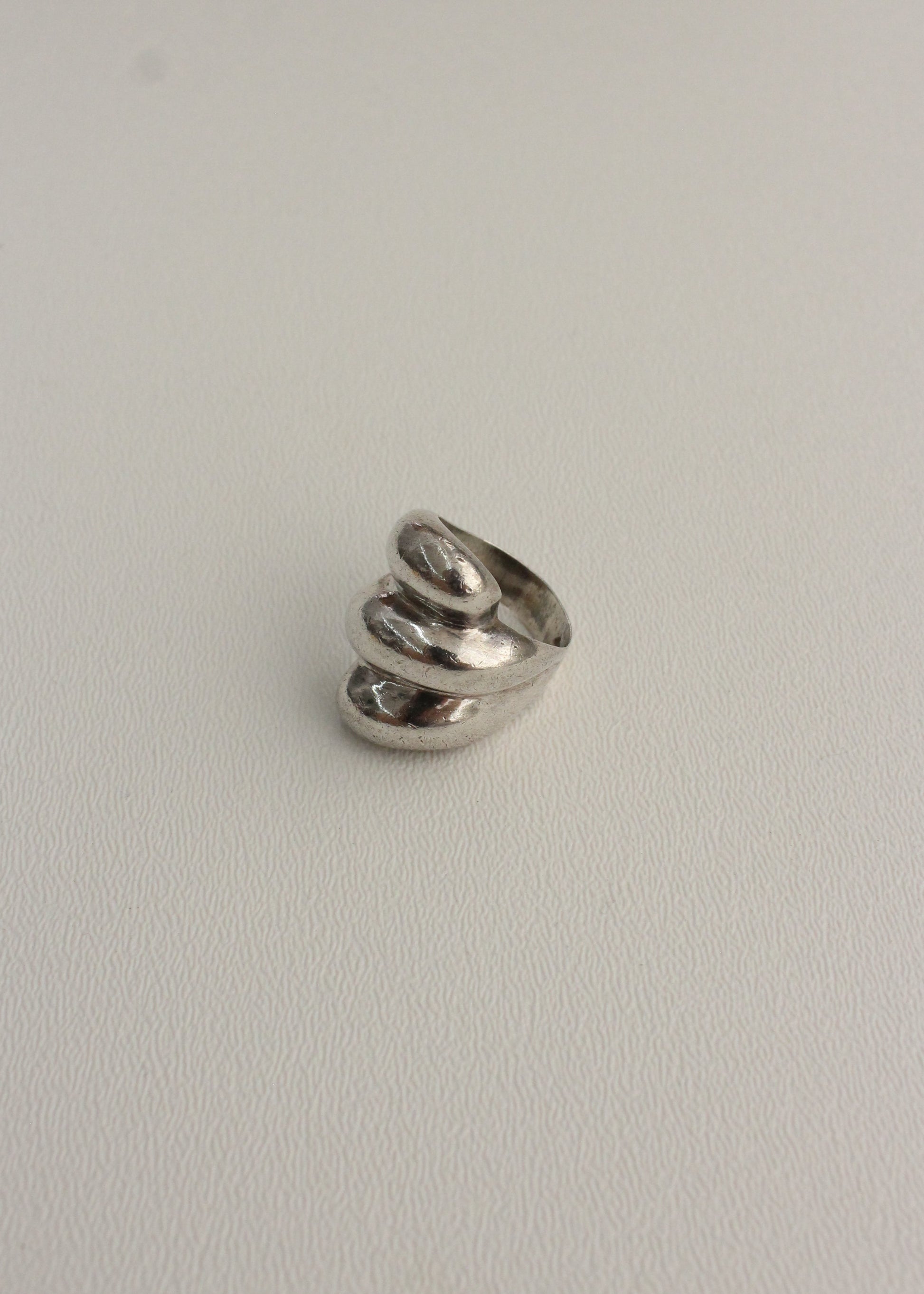 Chunky Cloud Sterling Silver Ring 7.5