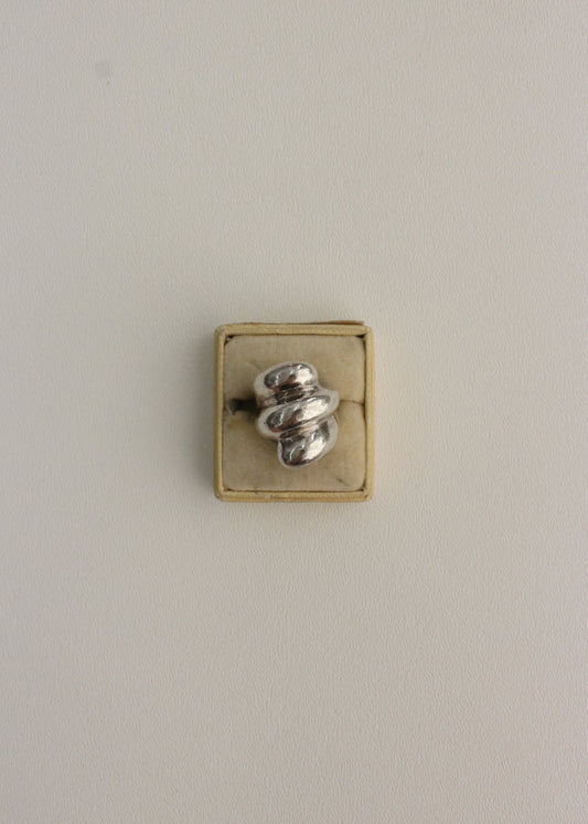 Chunky Cloud Sterling Silver Ring 7.5