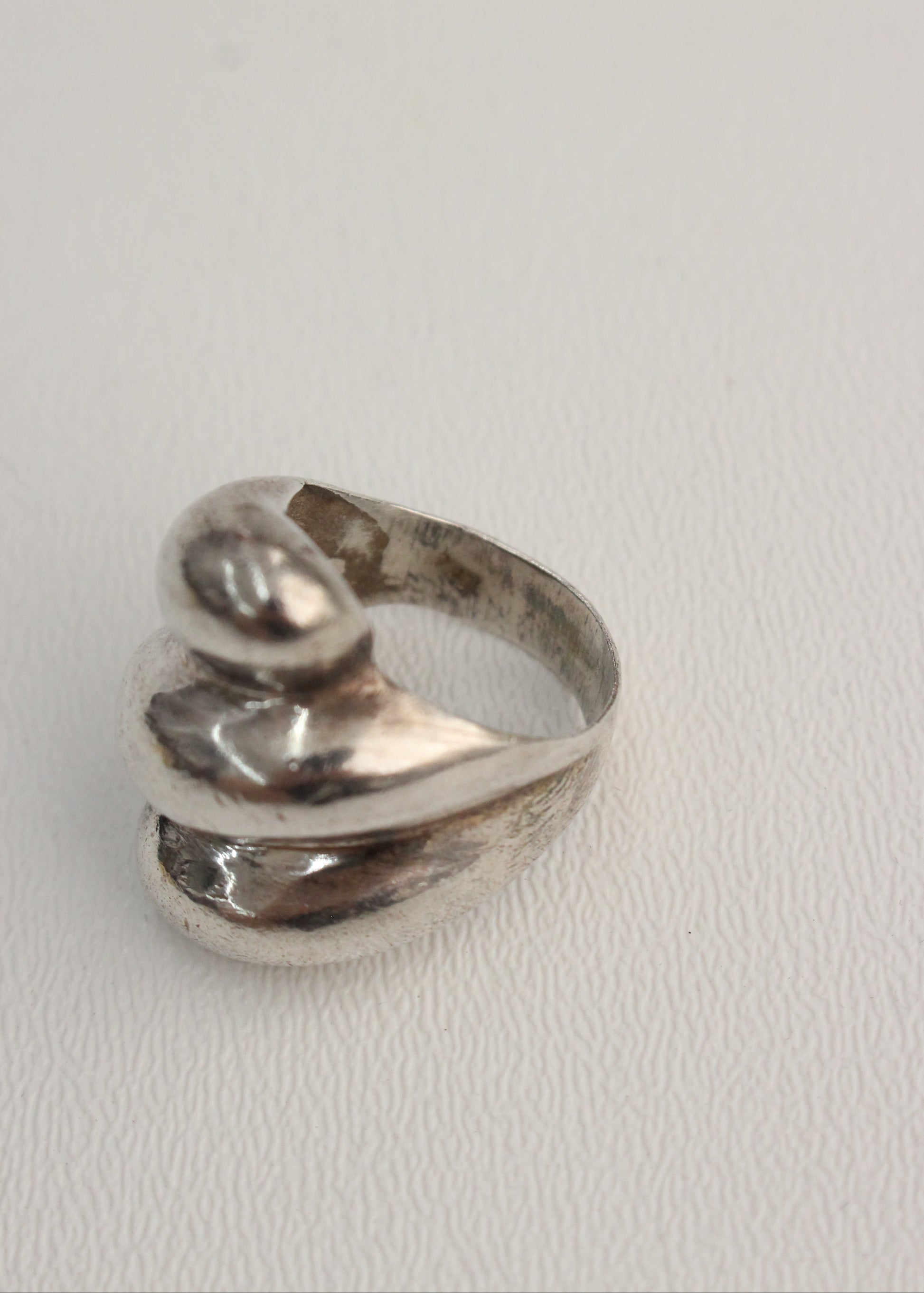 Chunky Cloud Sterling Silver Ring 7.5