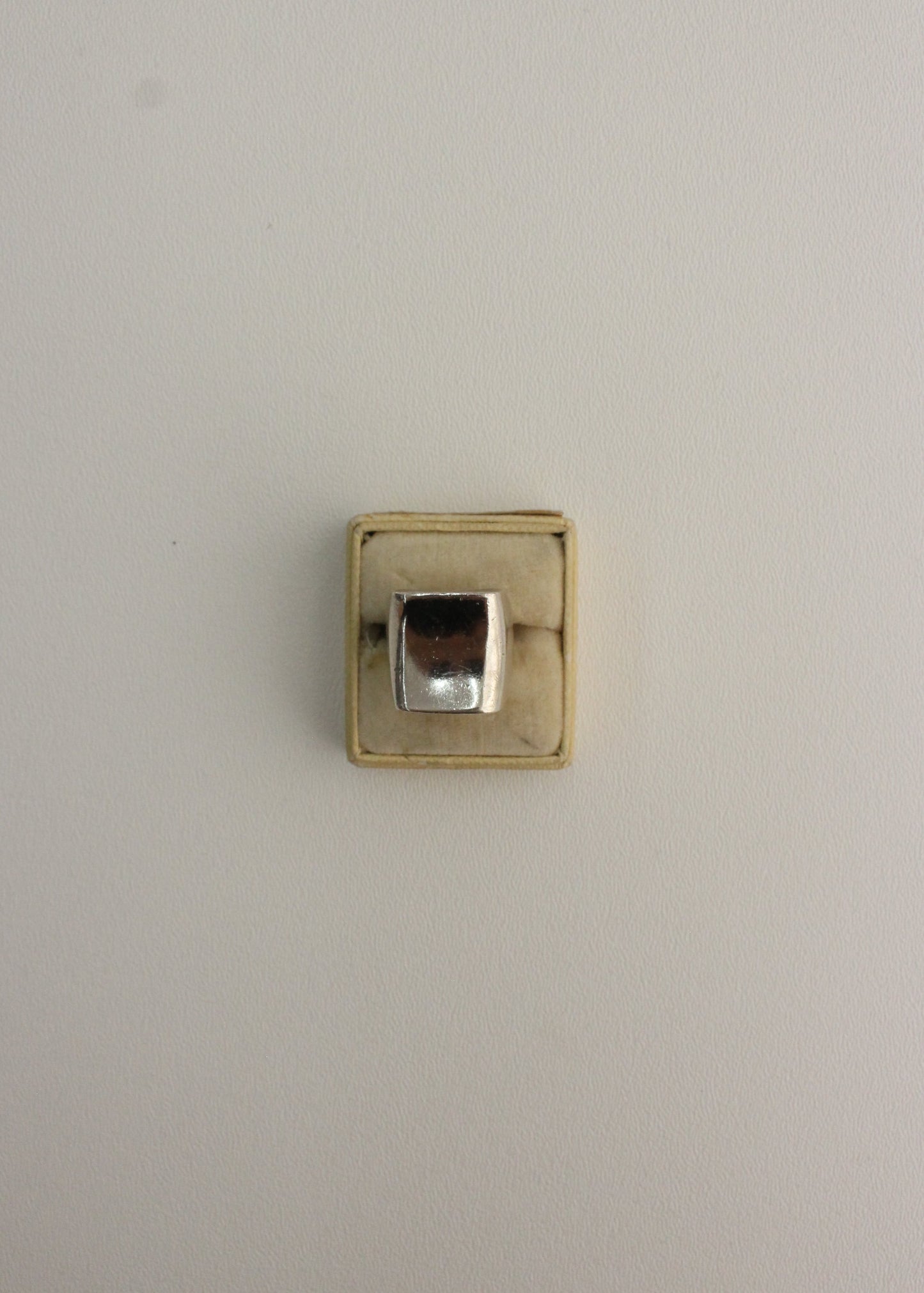 Chunky Square Sterling Silver Ring 8.5