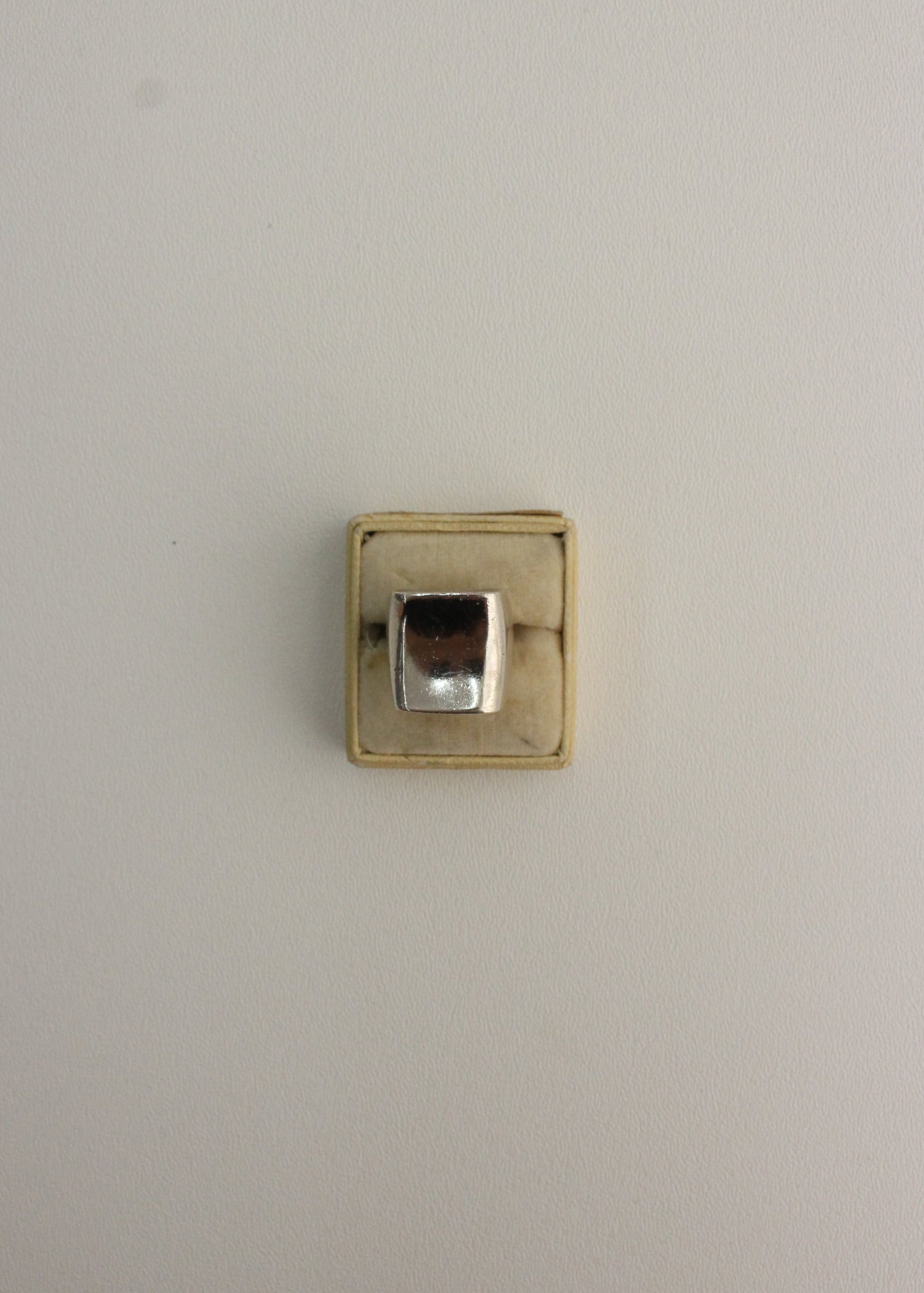 Chunky Square Sterling Silver Ring 8.5