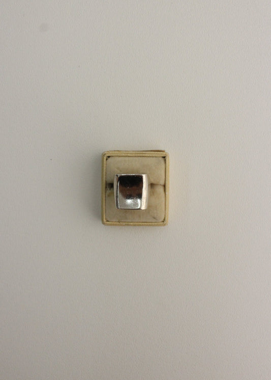 Chunky Square Sterling Silver Ring 8.5