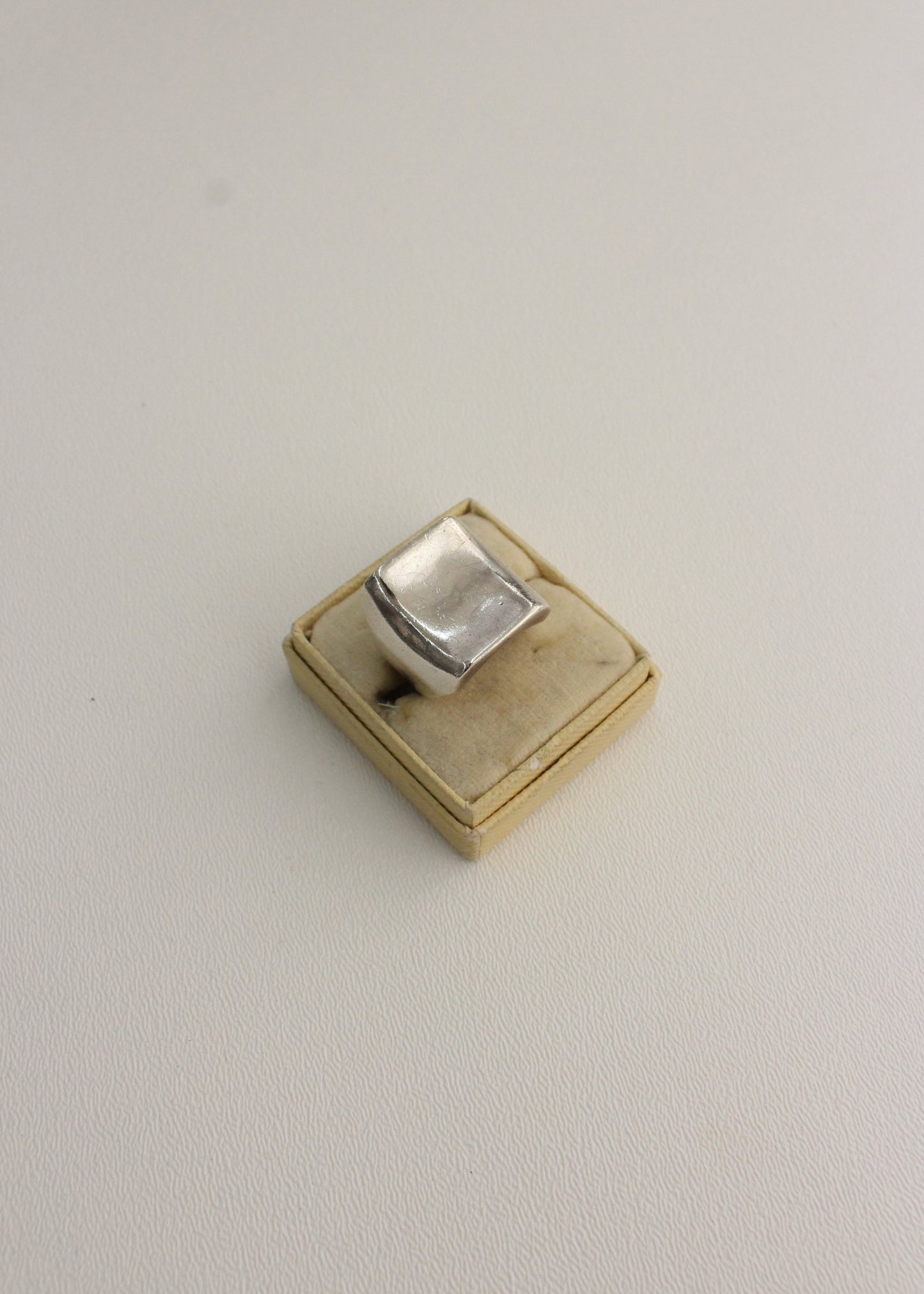 Chunky Square Sterling Silver Ring 8.5