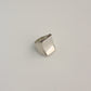 Chunky Square Sterling Silver Ring 8.5
