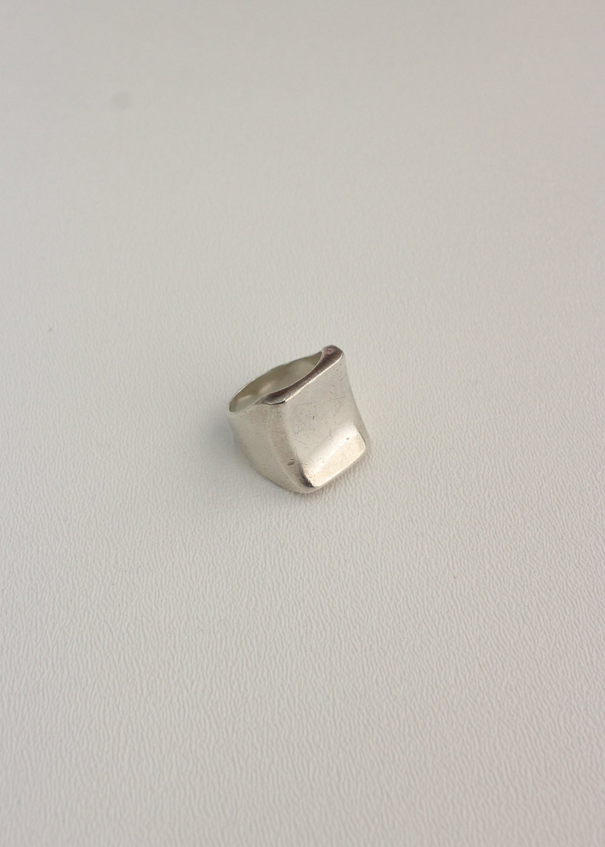 Chunky Square Sterling Silver Ring 8.5