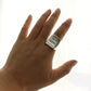 Chunky Square Sterling Silver Ring 8.5