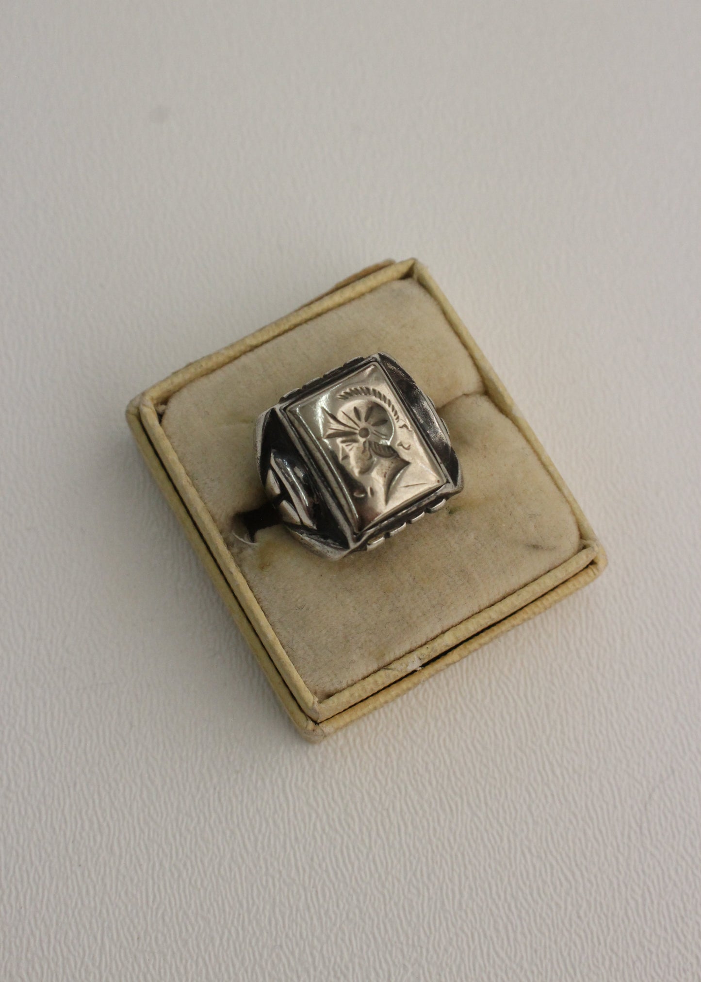 Roman Soldier Sterling Silver Ring 7.25