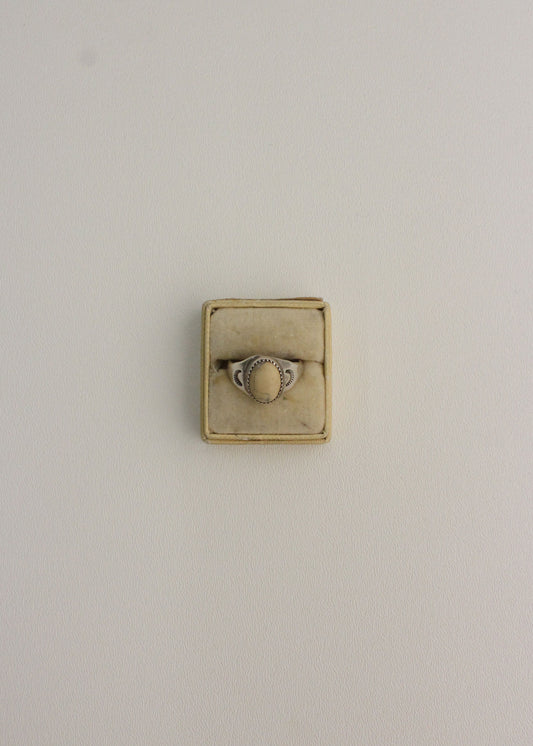 BeigeStone Sterling Silver Ring 10