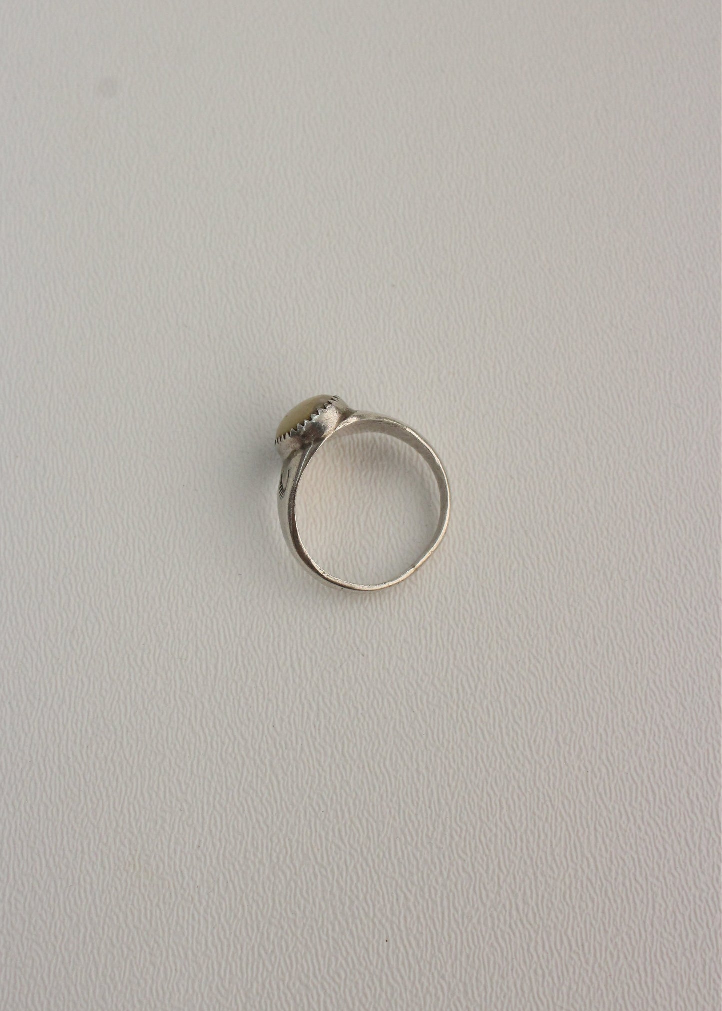 BeigeStone Sterling Silver Ring 10