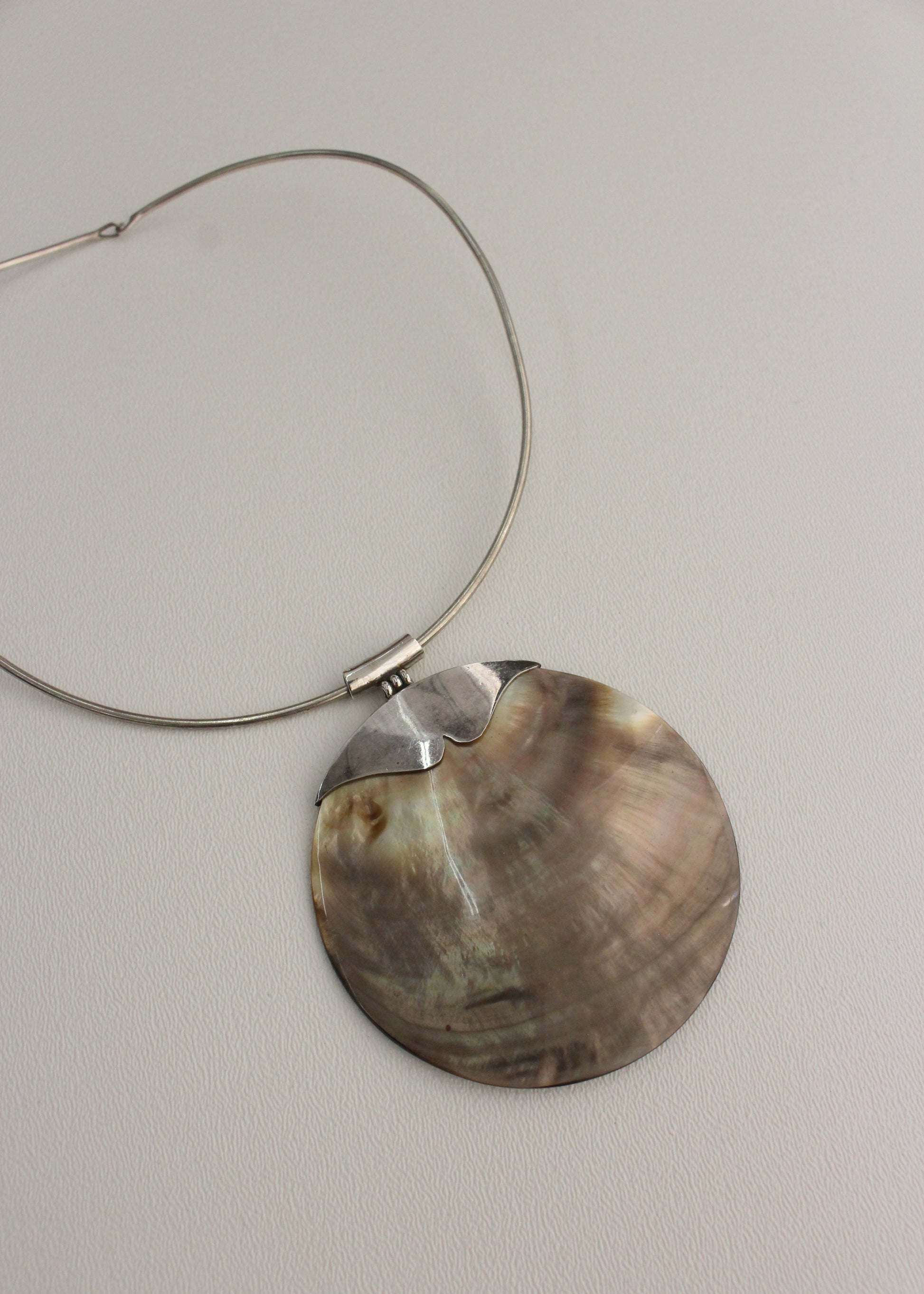 Mother Pearl Sterling Silver Choker