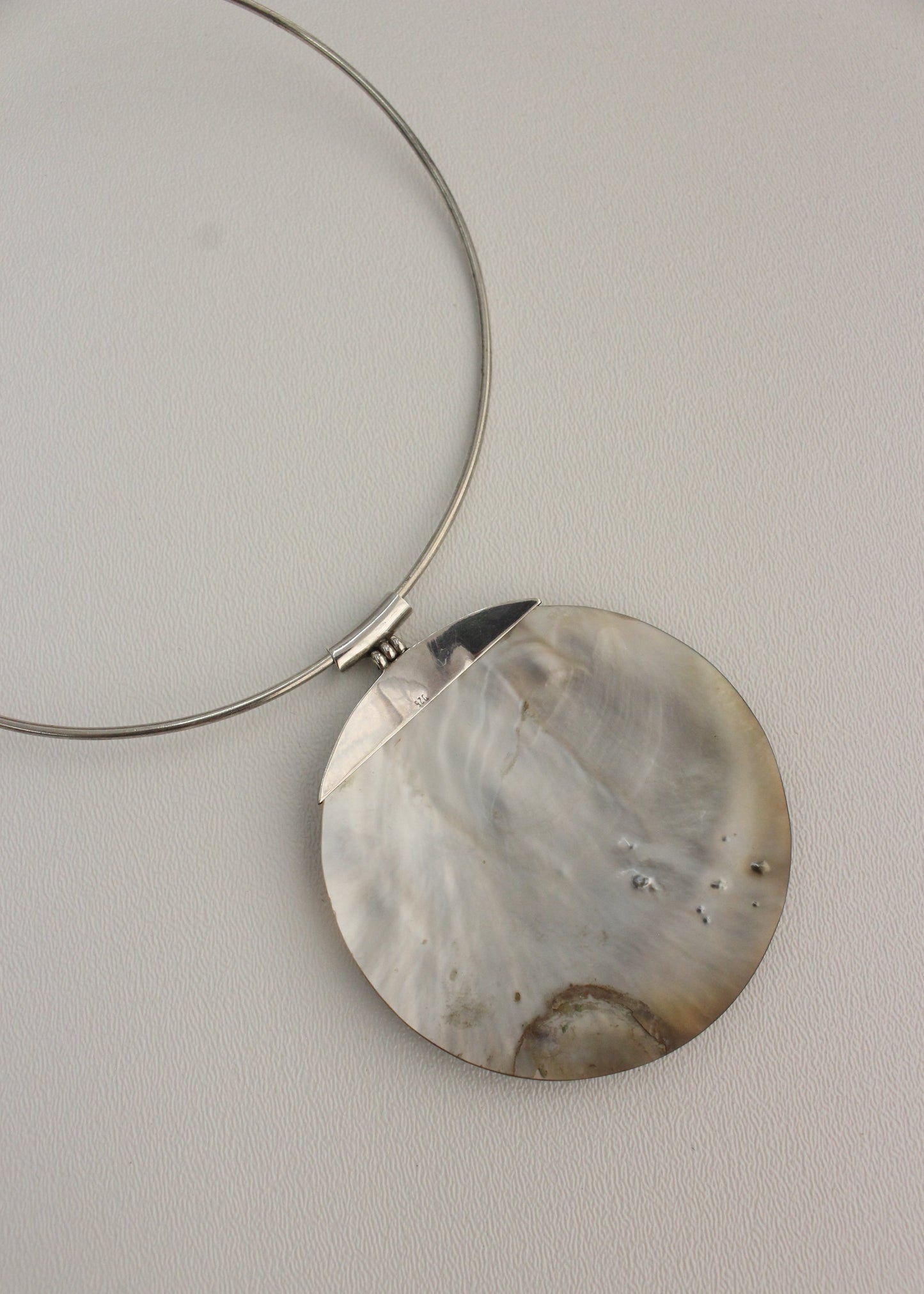 Mother Pearl Sterling Silver Choker