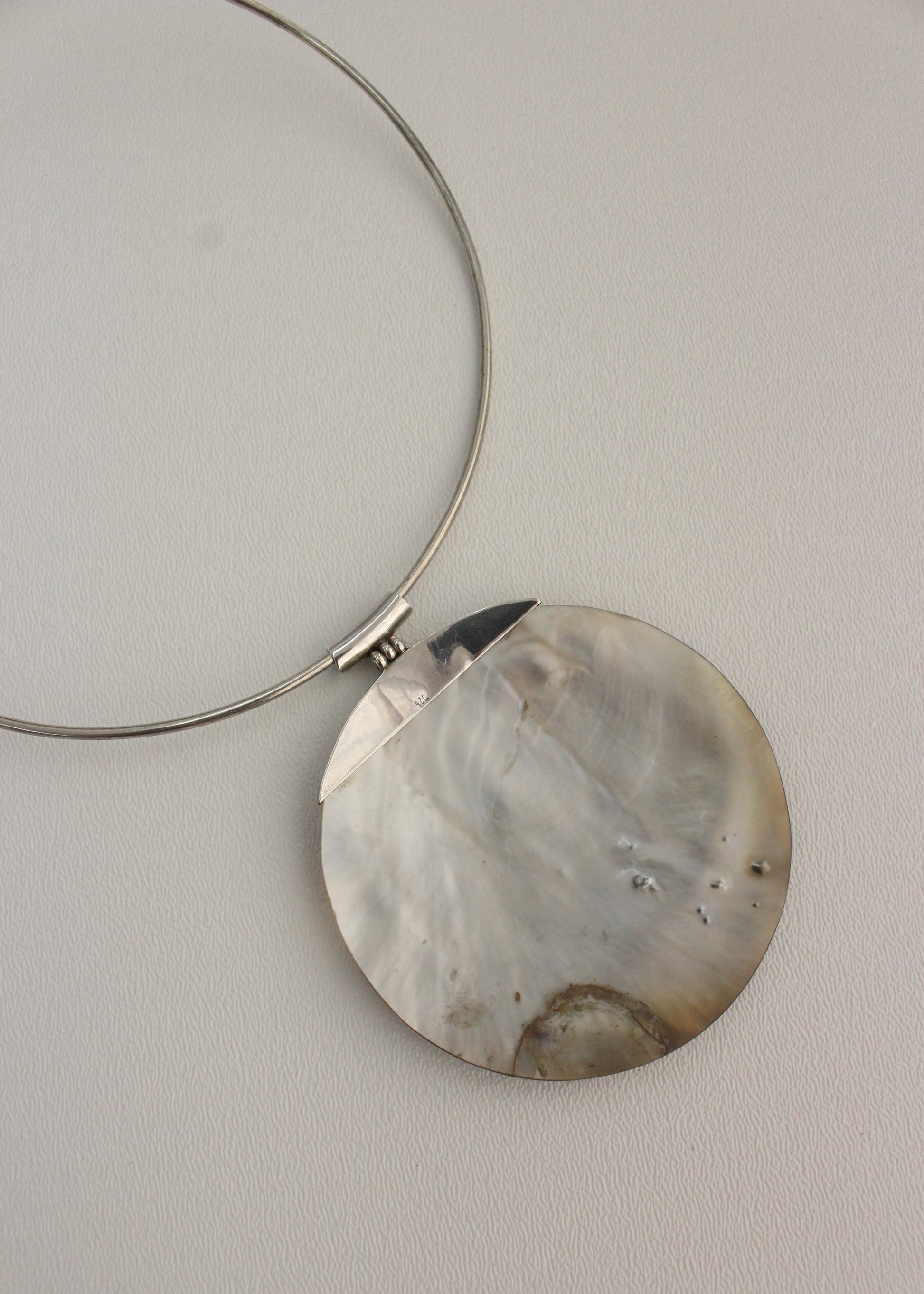 Mother Pearl Sterling Silver Choker