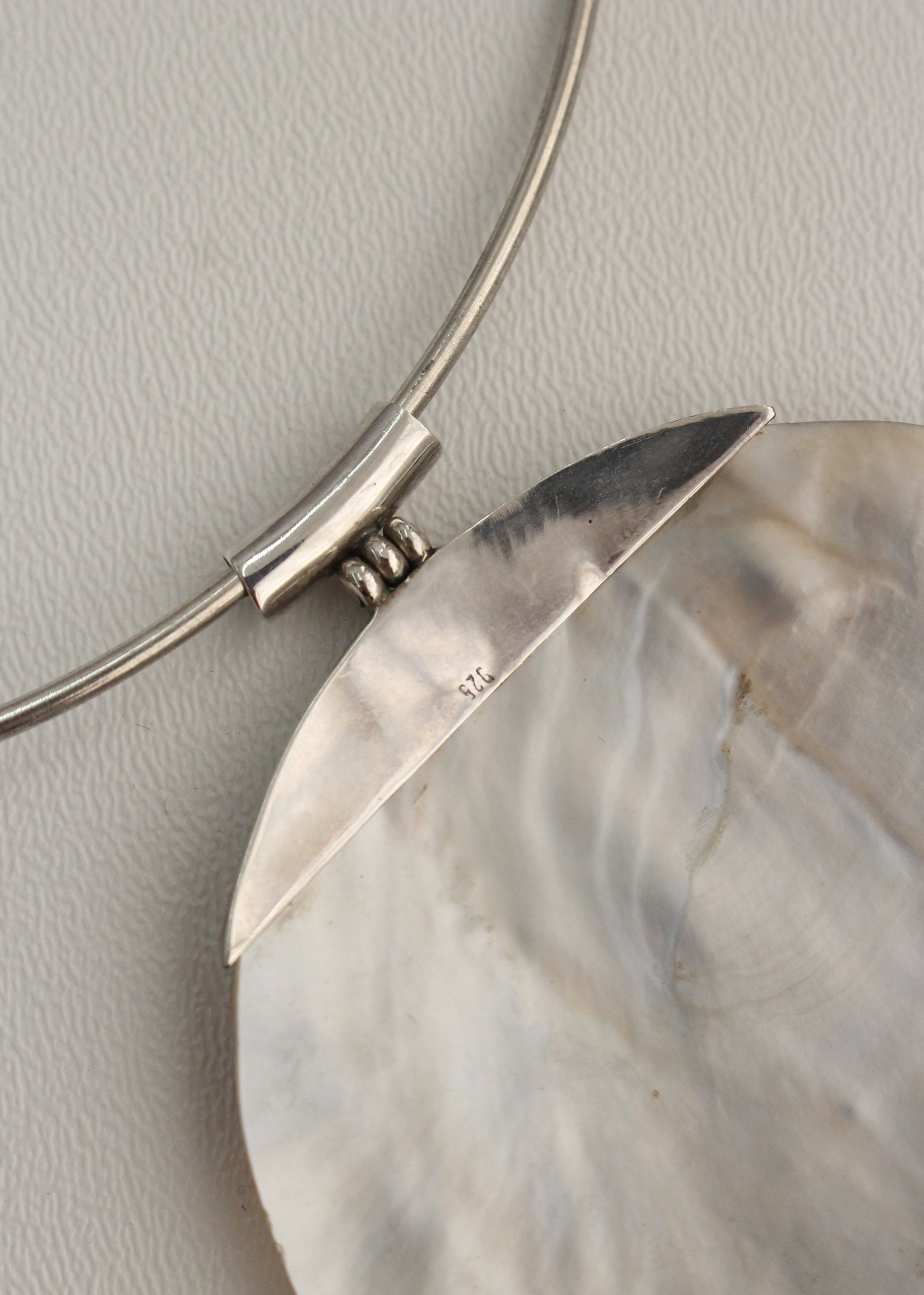 Mother Pearl Sterling Silver Choker