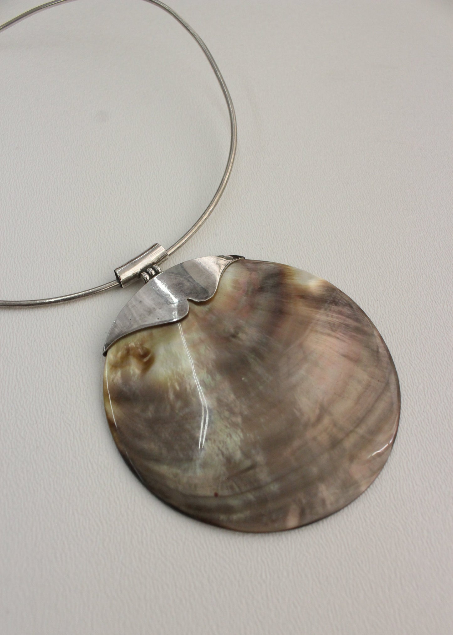 Mother Pearl Sterling Silver Choker