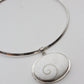 Shell Top Sterling Silver Choker