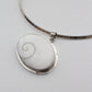 Shell Top Sterling Silver Choker