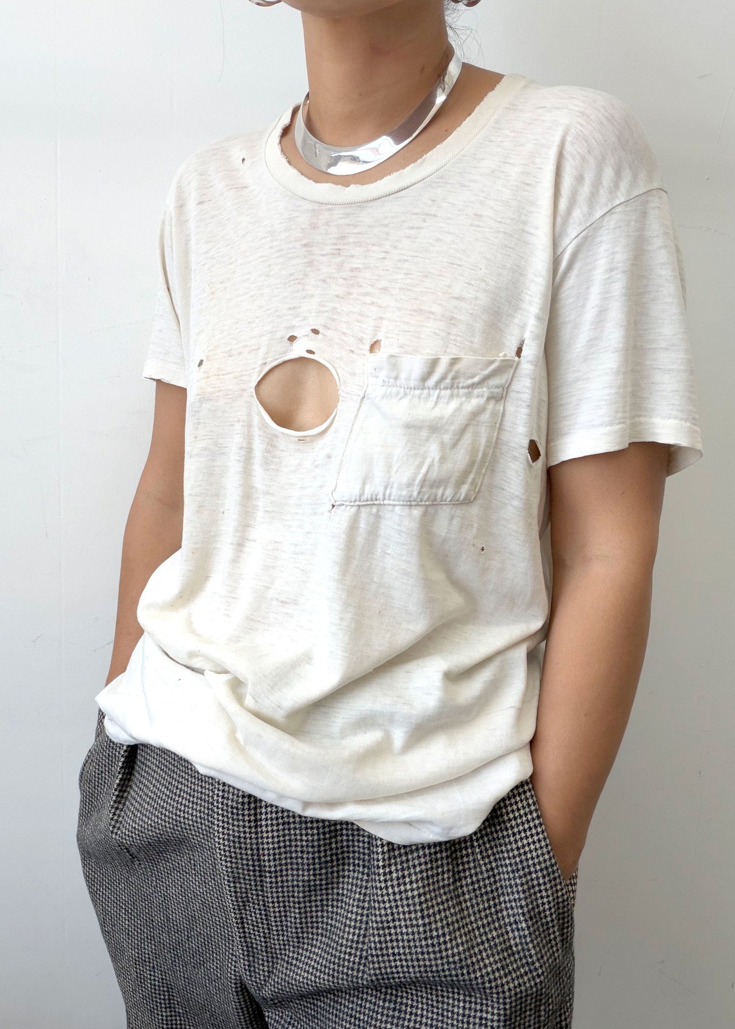 BORO Distressed Tee with pocket