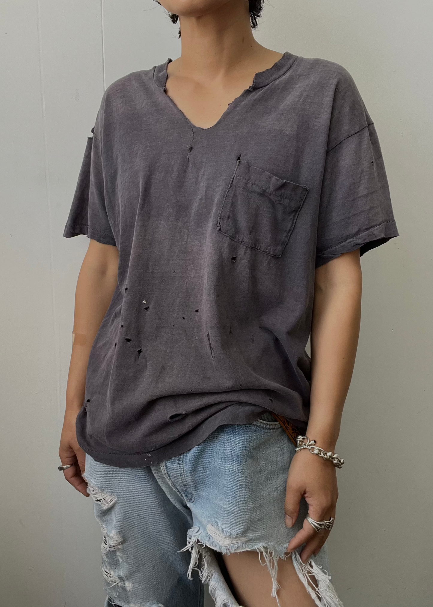 BORO Distressed Tshirt Navy