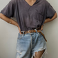BORO Distressed Tshirt Navy