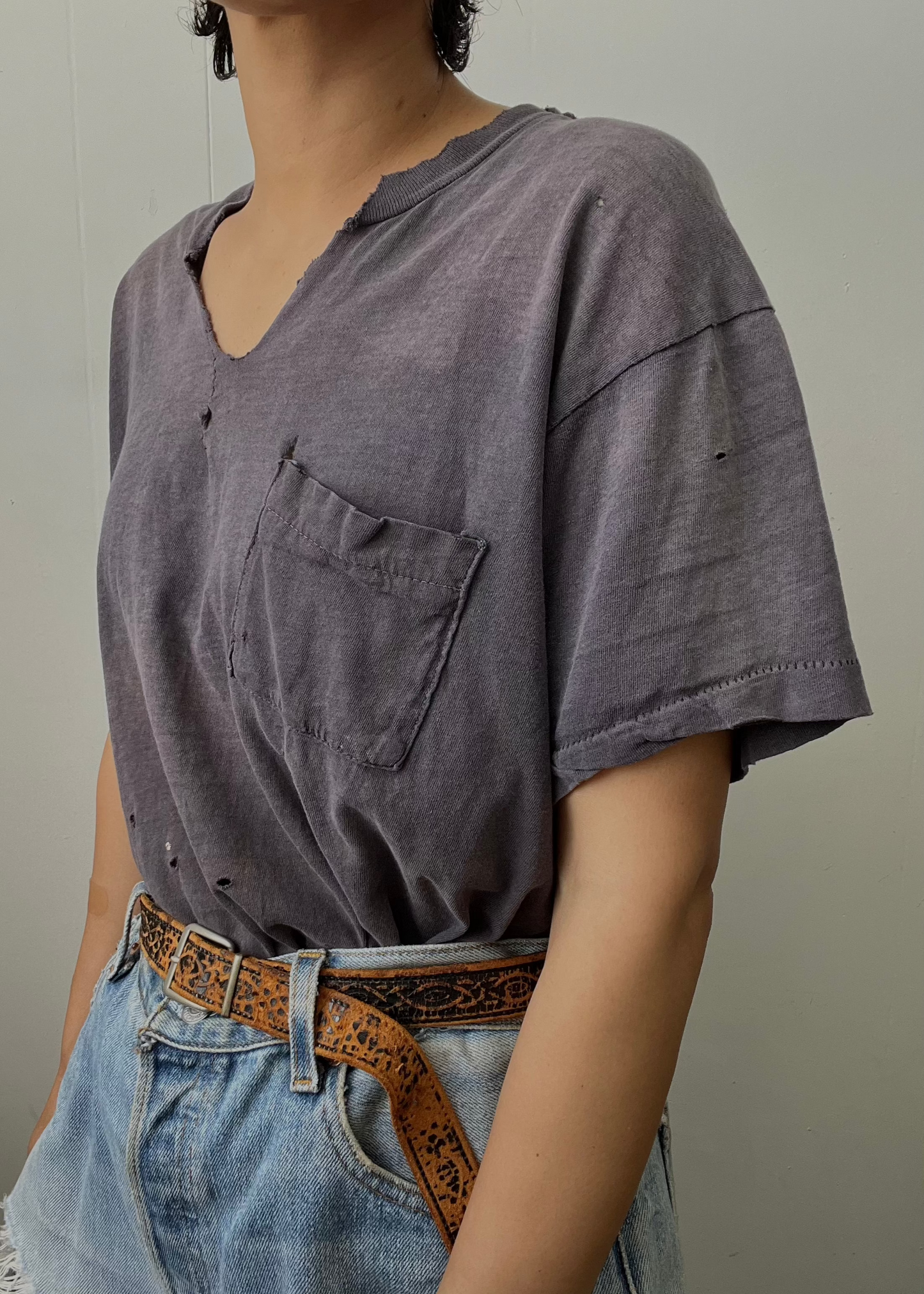 BORO Distressed Tshirt Navy