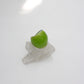 Chunky glass rings Green
