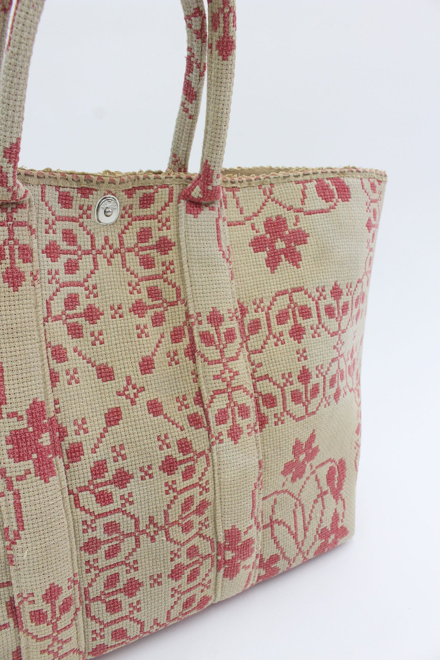 Weekend Bag M Antique overshot coverlet
