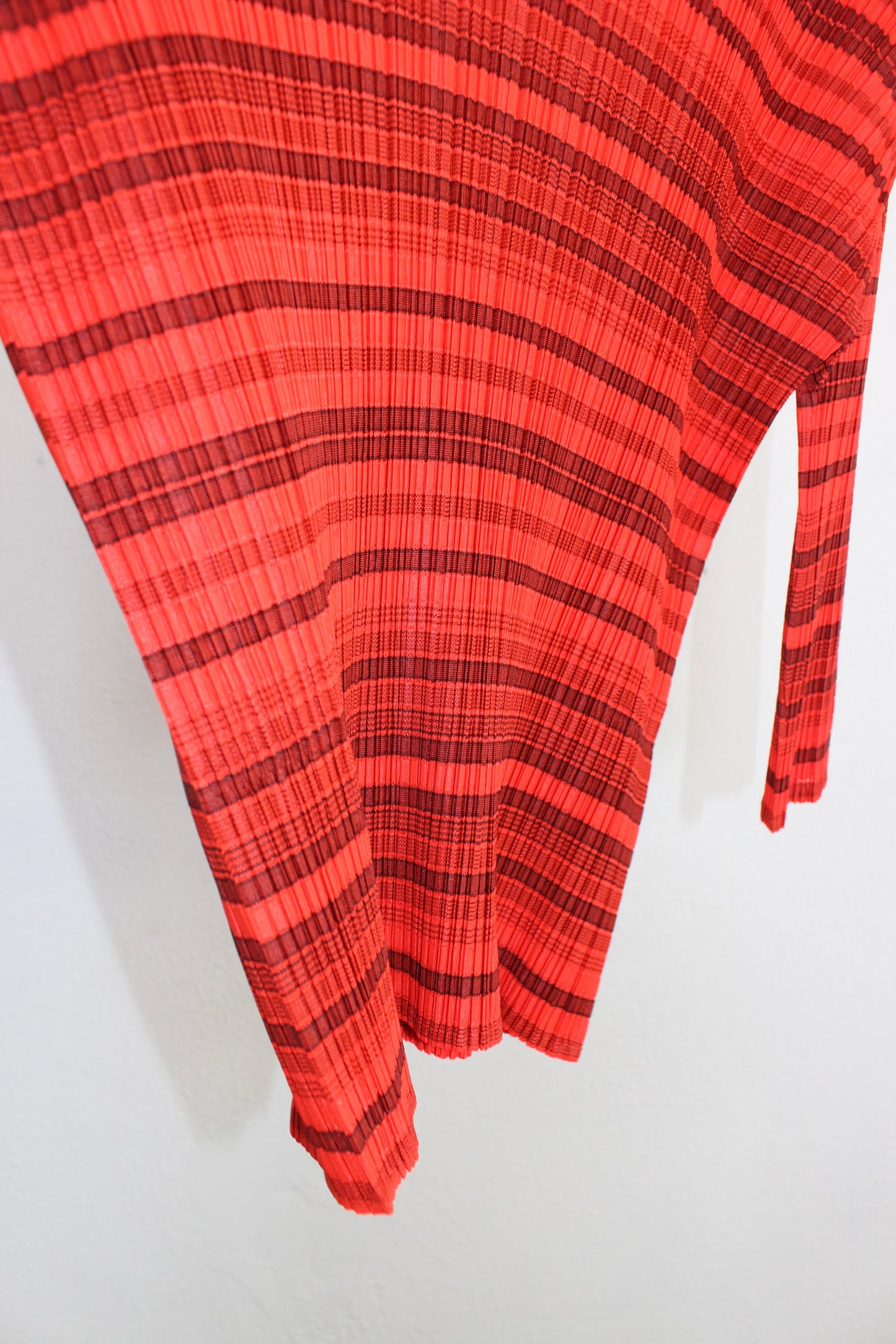 Issey Miyake Red Striped Top