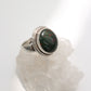 Bloodstone Sterling Silver Ring 7.5