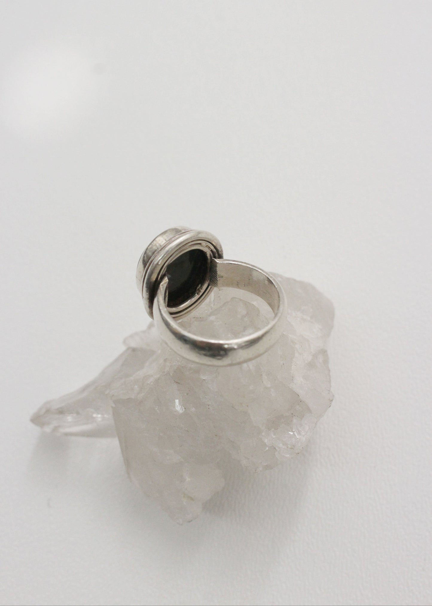 Bloodstone Sterling Silver Ring 7.5