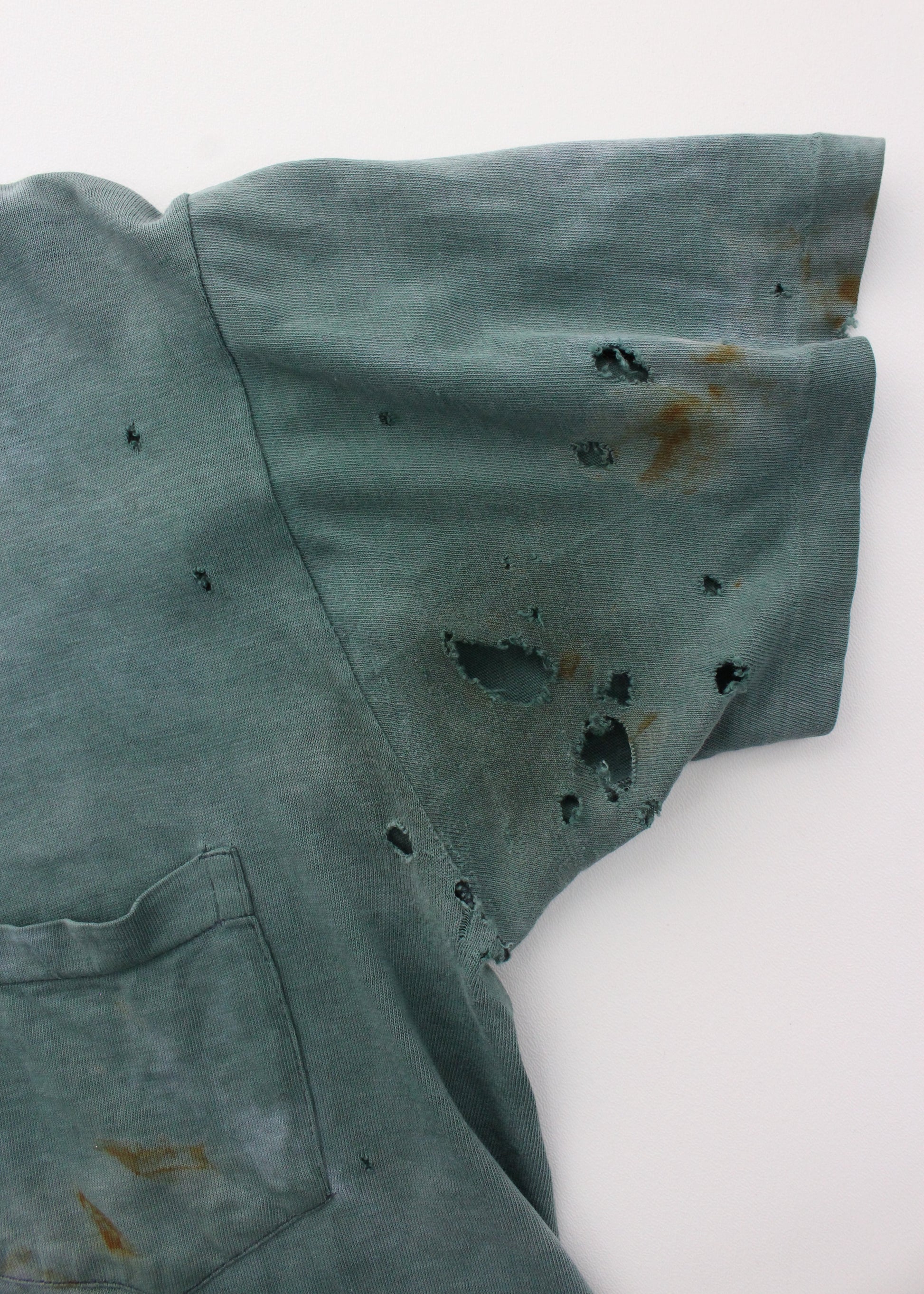 BORO Distressed Tshirt Teal