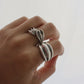 Leaf Sterling Silver Ring 6.5