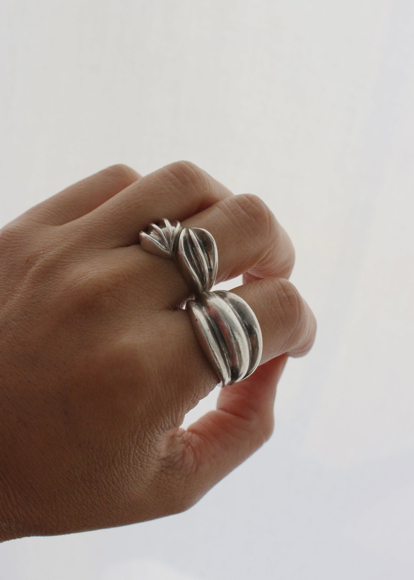 Leaf Sterling Silver Ring 6.5