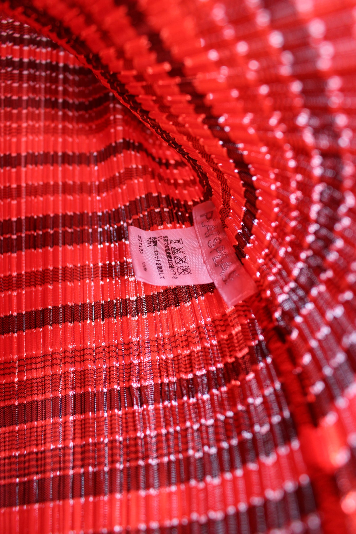 Issey Miyake Red Striped Top