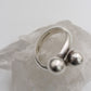 Doubleball Sterling Silver Ring 6.5