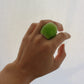 Chunky glass rings Green