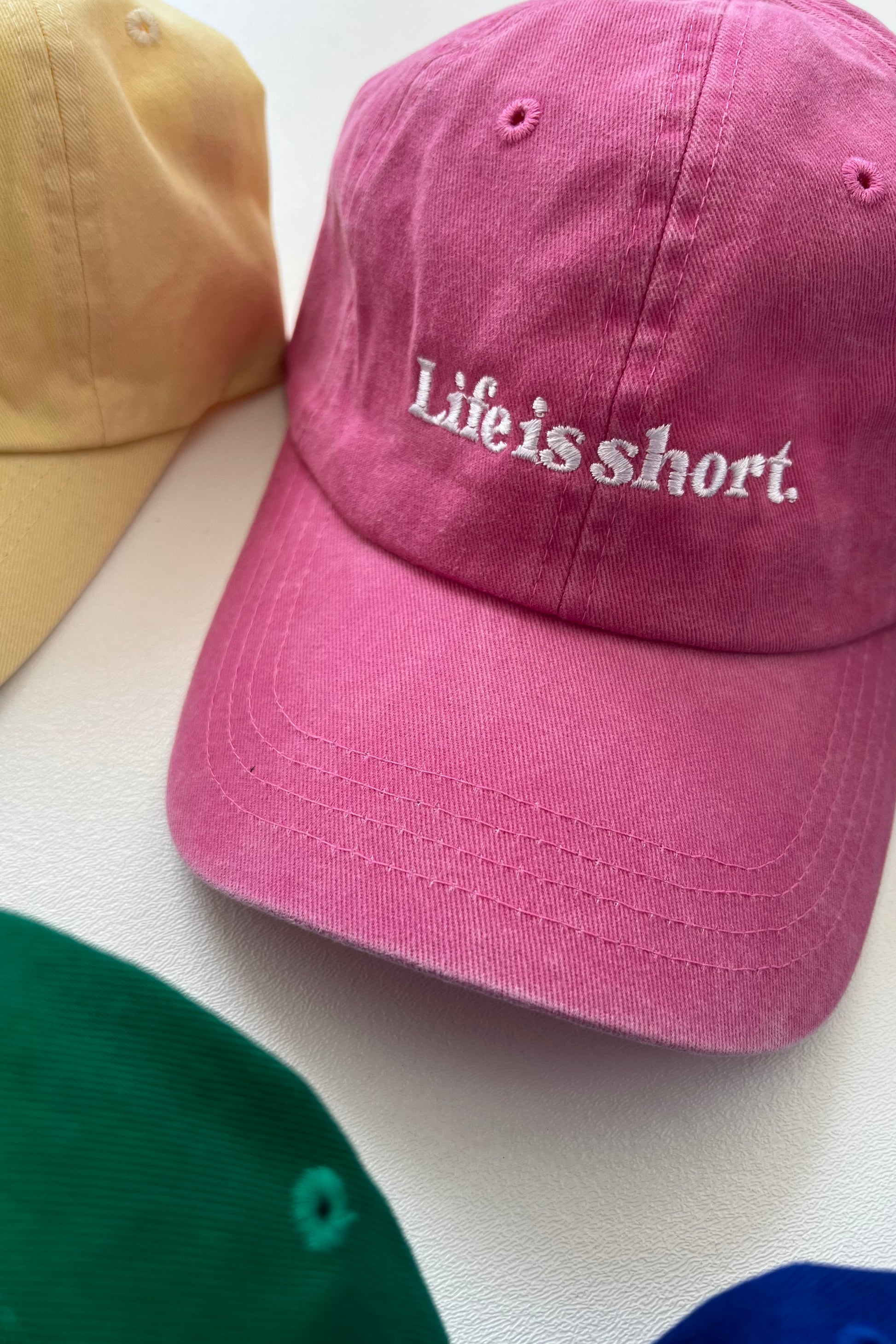 Restocked Life is short. cap